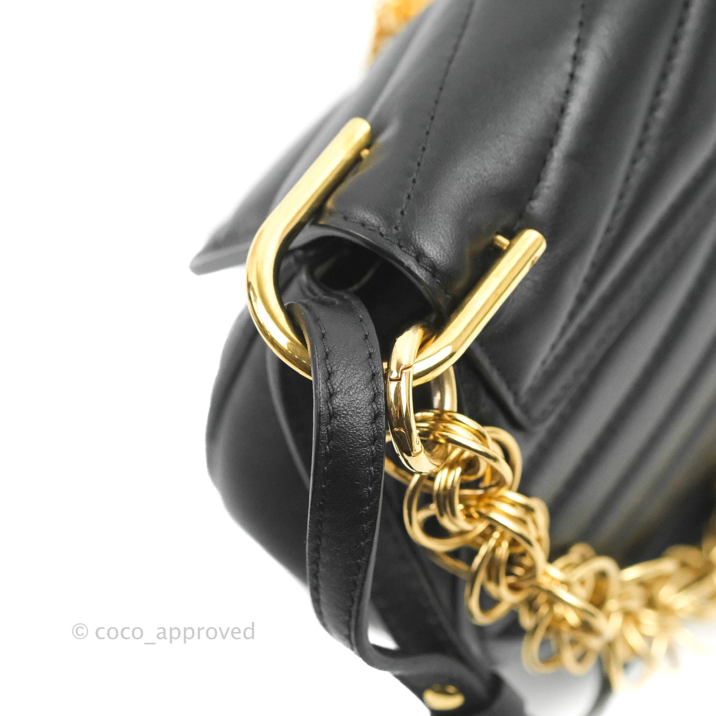 Chloe Quilted Mini Drew Bijou Crossbody Bag Black Smooth Calfskin Gold Hardware