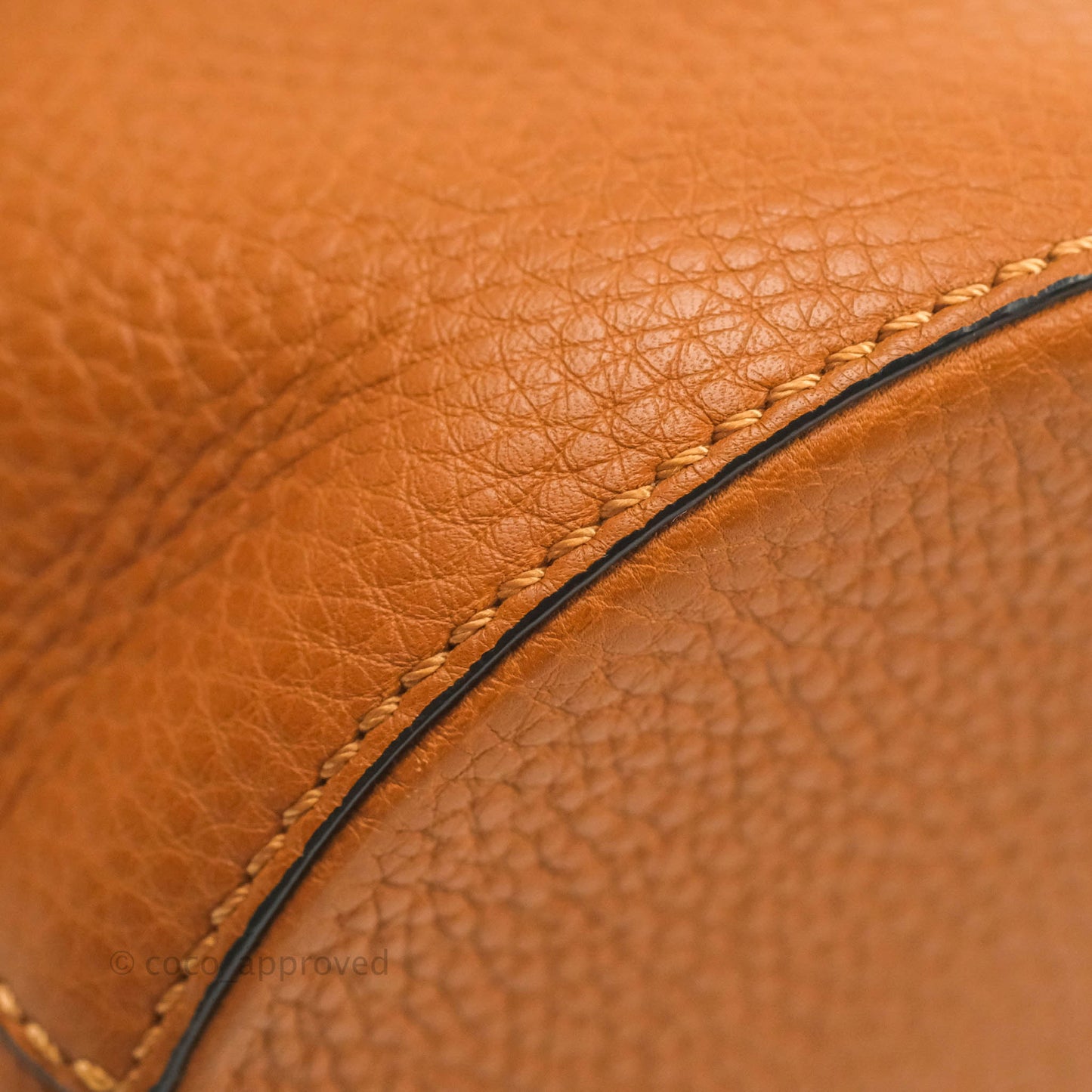Valentino Bucket Bag Brown Grained Leather