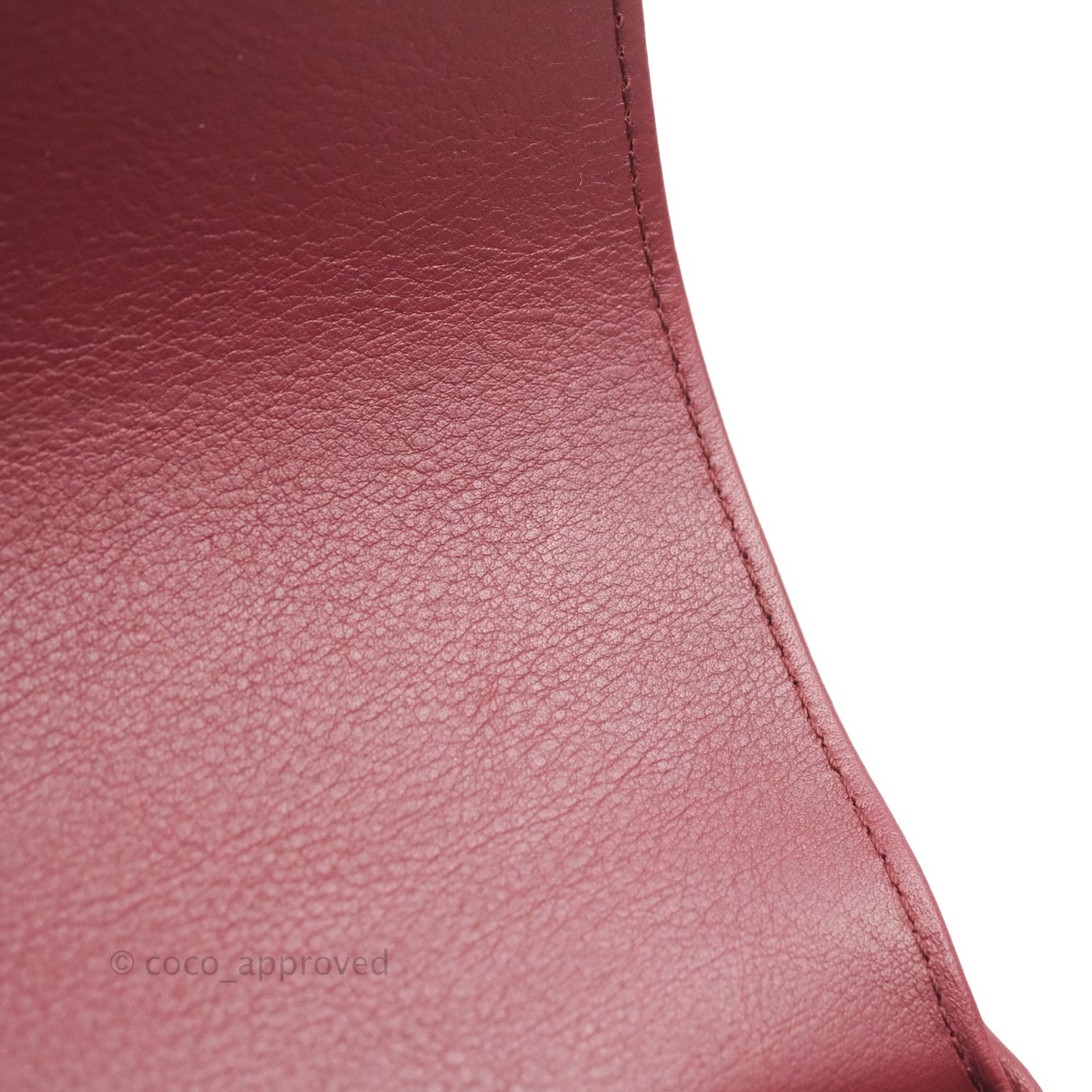 Chanel Flap Bag Dark Red Calfskin Aged Gold Hardware
