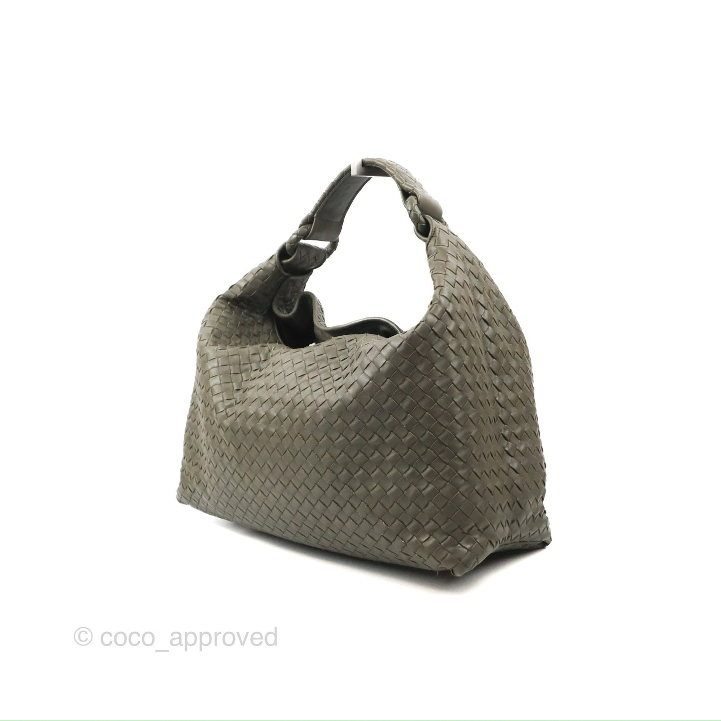 Bottega Veneta Medium Sloane Hobo Intrecciato Nappa Dark Olive Green