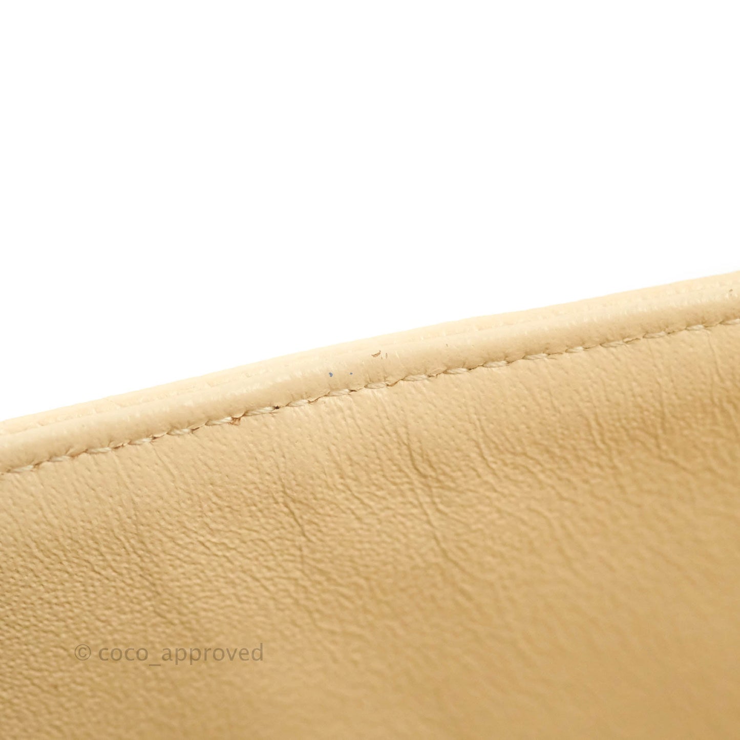 Chanel Classic M/L Medium Flap Quilted Beige Caviar Gold Hardware