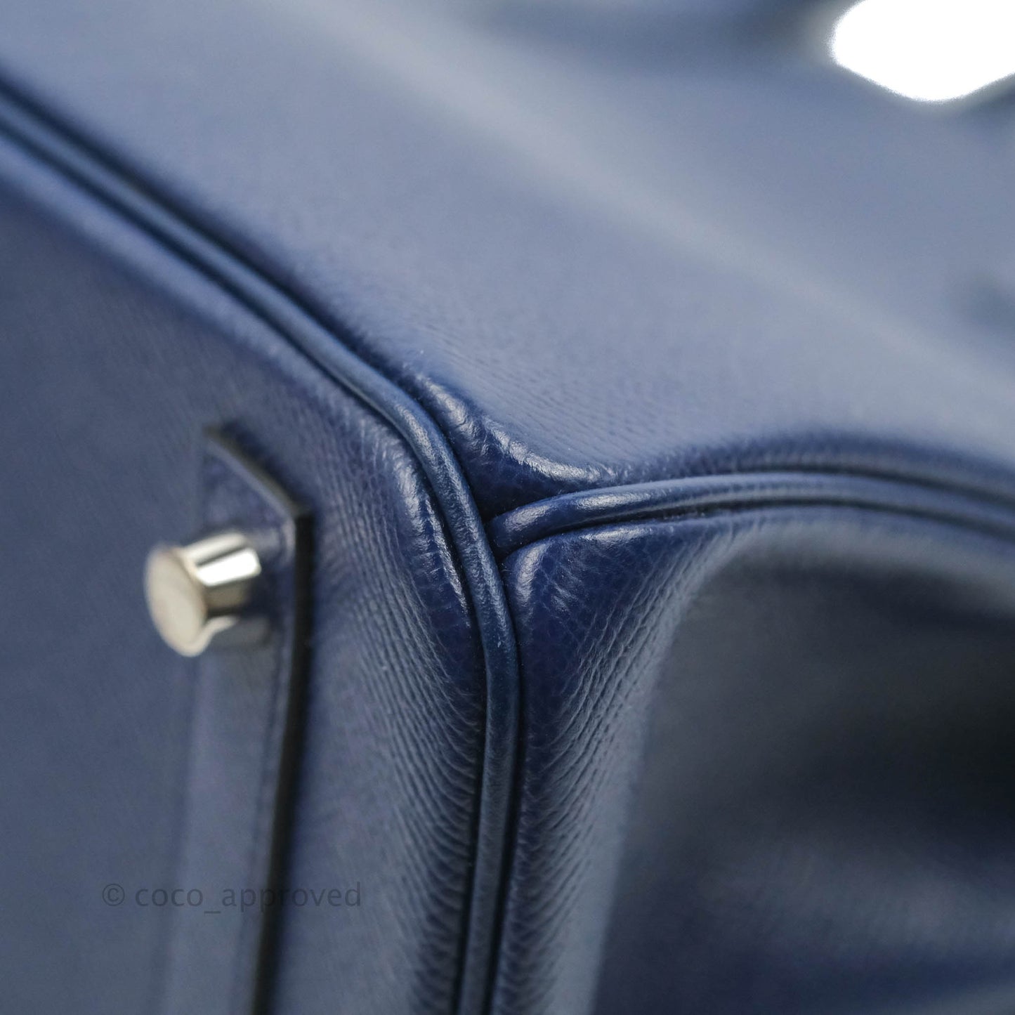 Hermès Birkin 30 Blue Sapphire Epsom Palladium Hardware