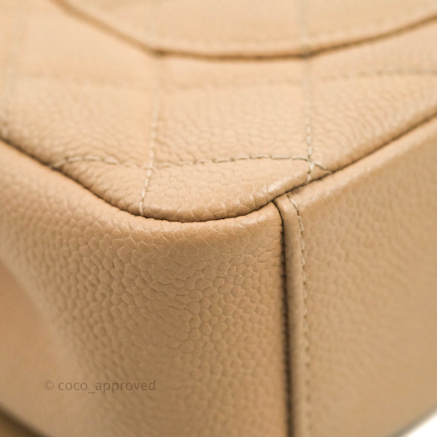 Chanel Quilted Medium CC Filigree Flap Beige Black Caviar