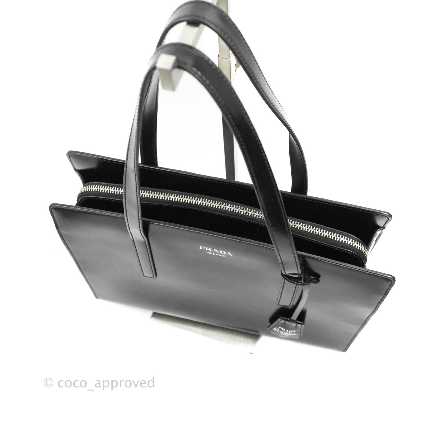 Prada Re-Edition 1995 Brushed-leather Medium Handbag Black