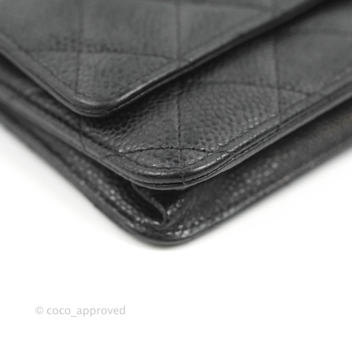 Chanel Quilted Classic WOC Black Caviar Gold Hardware