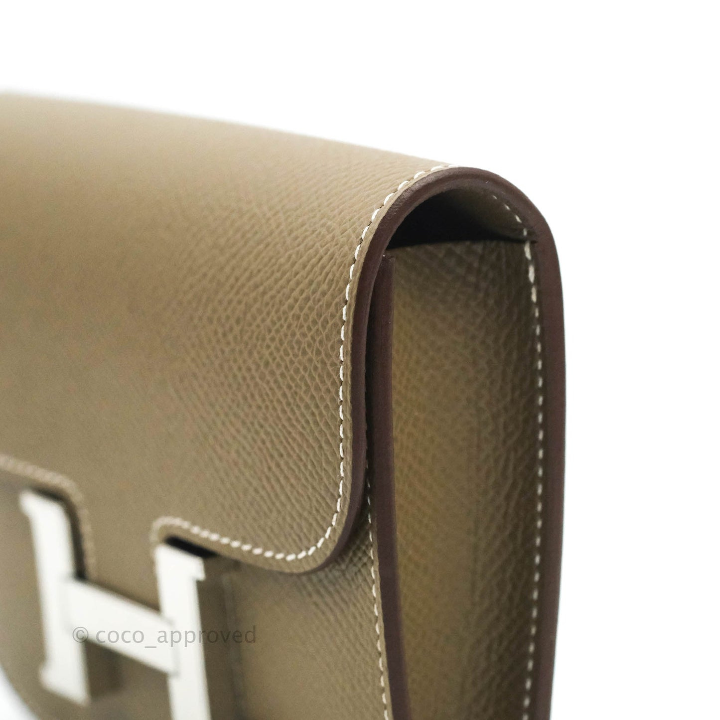 Hermès Constance Slim Wallet Etoupe Epsom Palladium Hardware