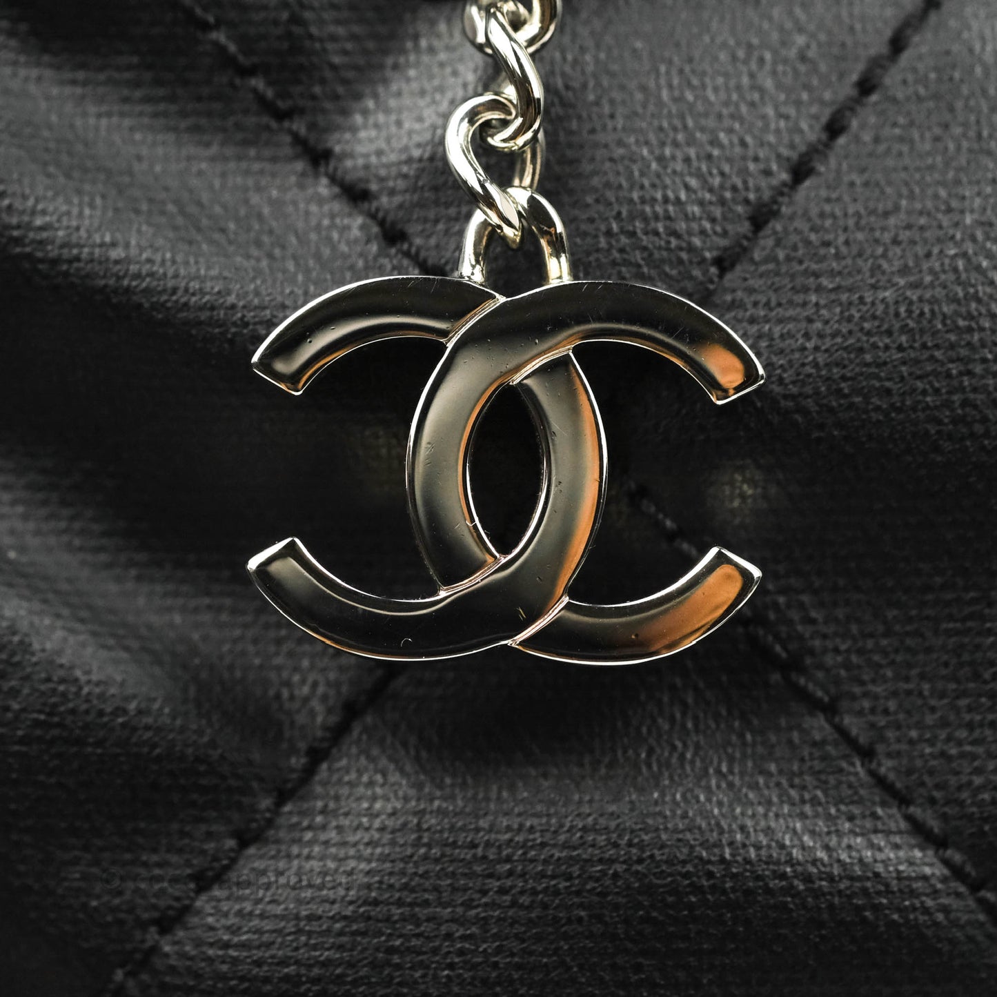Chanel Quilted Large Paris Biarritz Tote Black Coated Canvas