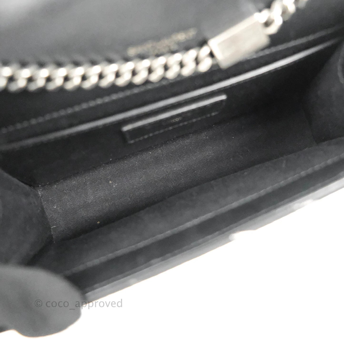 Saint Laurent Small Kate Marbled Stain Chain Bag Black Ruthenium Hardware