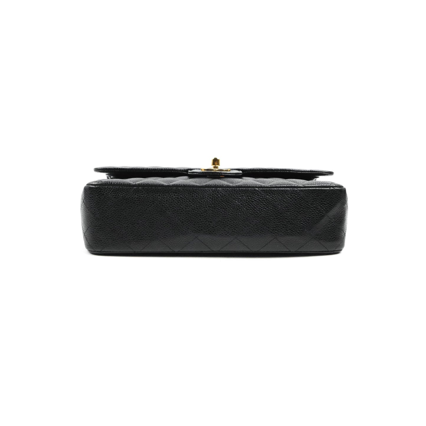 Chanel Classic Medium M/L Flap Black Caviar 24K Gold Hardware