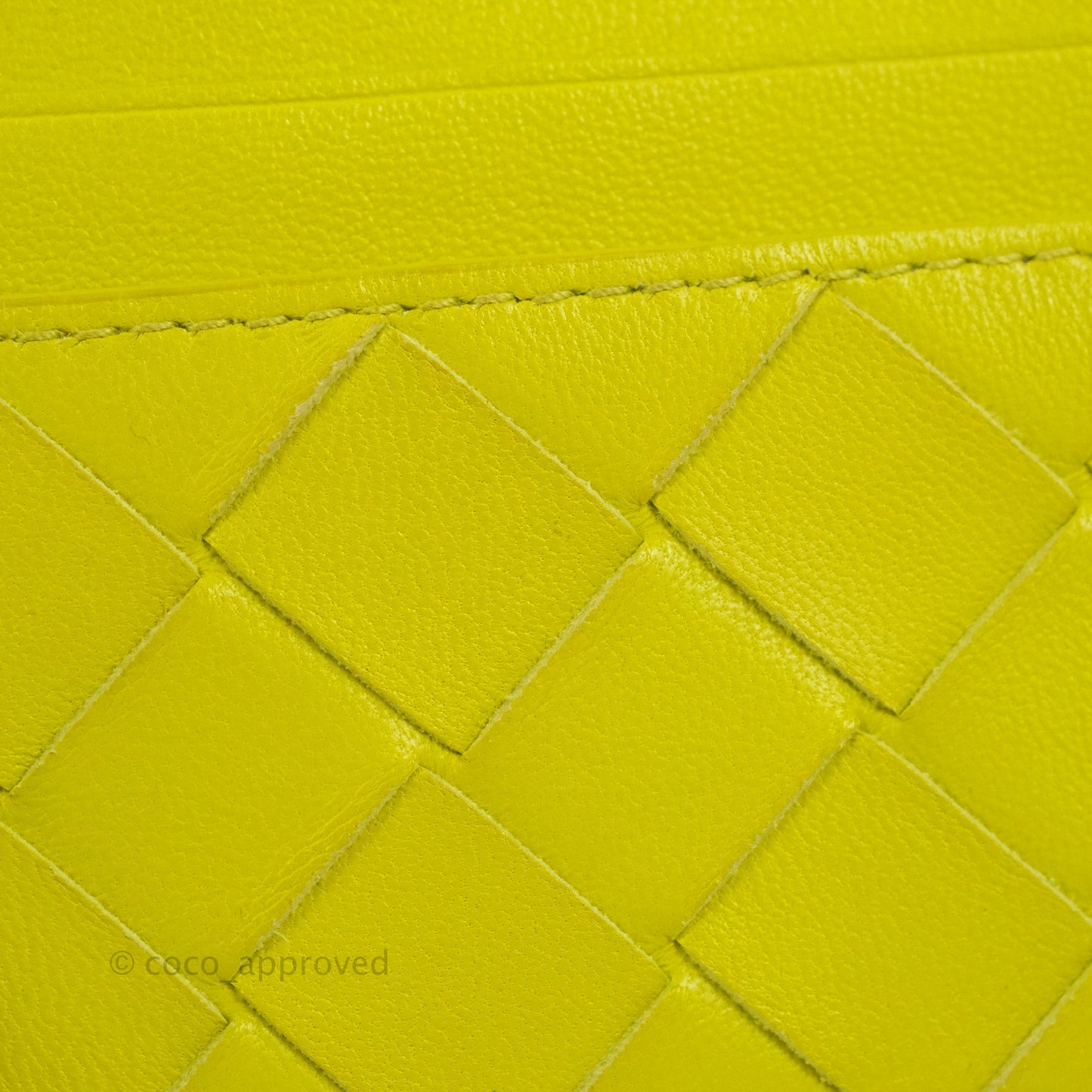 Bottega Veneta Intrecciato Card Holder Kiwi