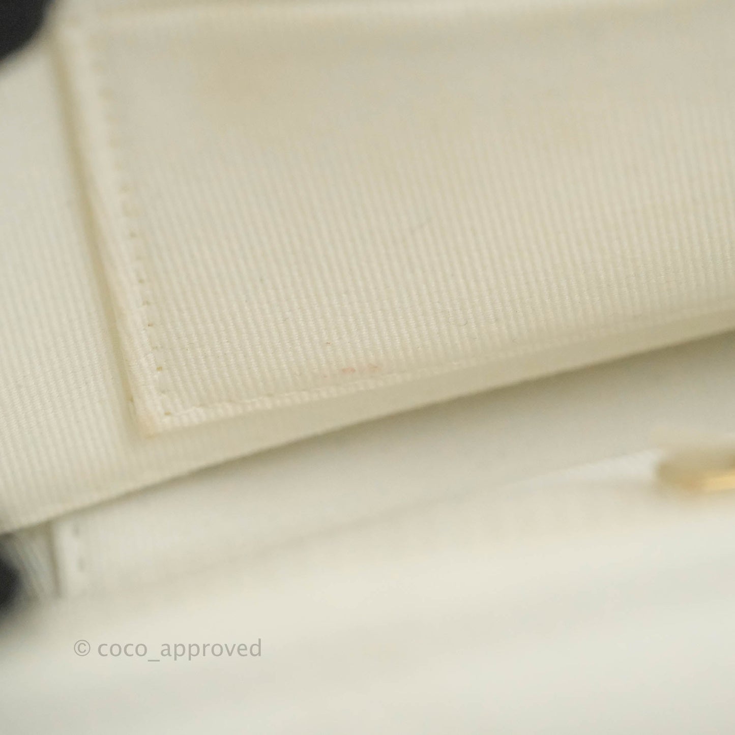 Chanel Quilted Top Handle Vanity White Caviar Gold Hardware