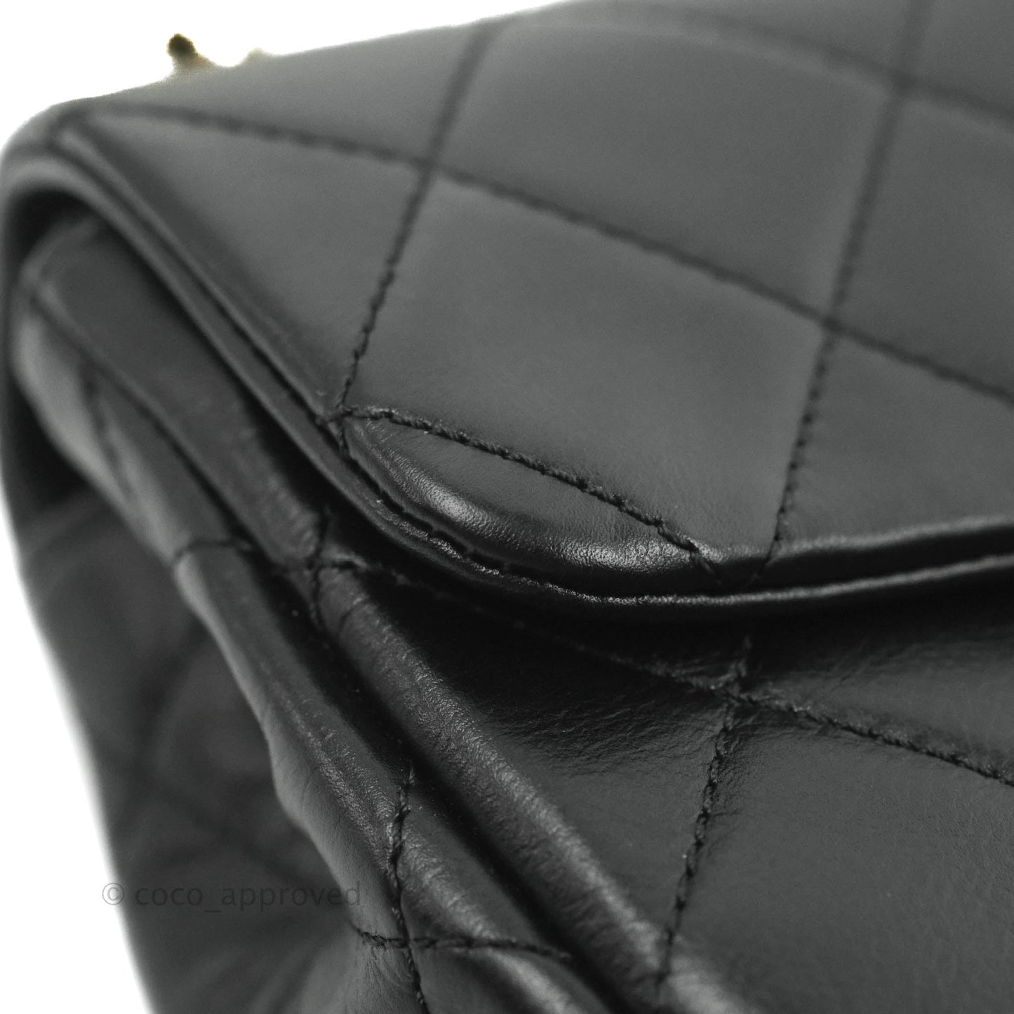 Chanel Quilted Small Crystal Pearls Flap Black Calfskin Gold Hardware 20K