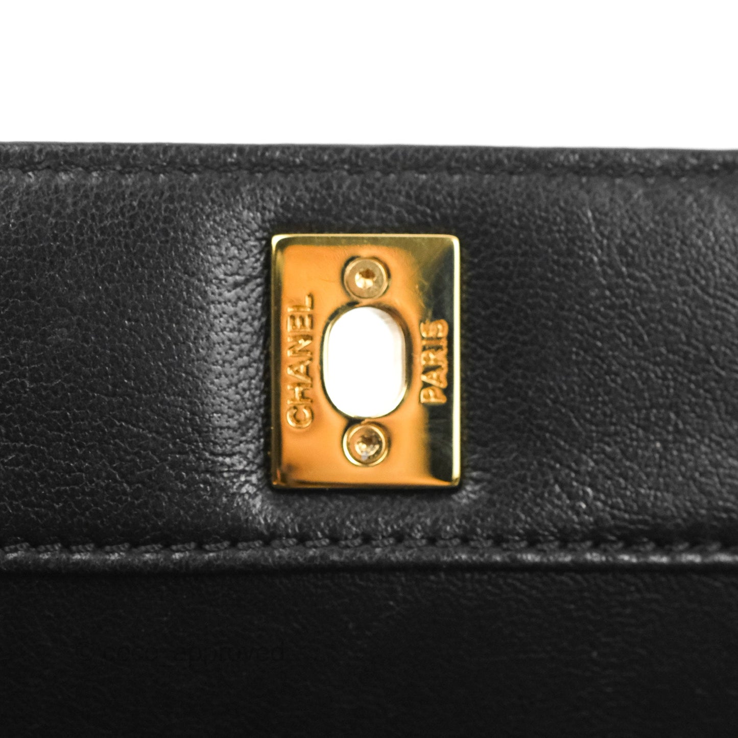 Chanel Small Vintage Mademoiselle Flap Black Sheepskin Gold Hardware