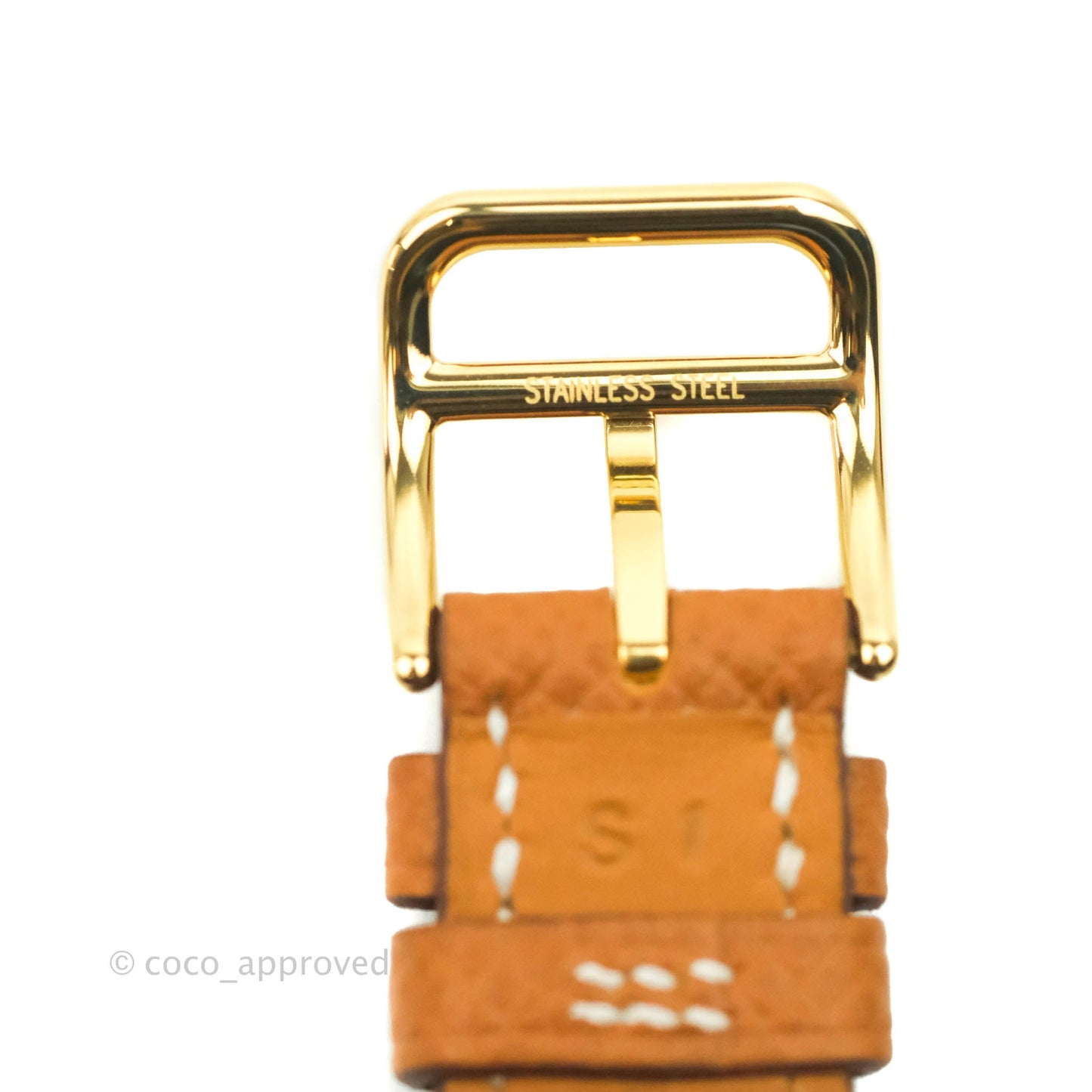 Hermès Heure H PM Watch Gold Epsom Gold Hardware