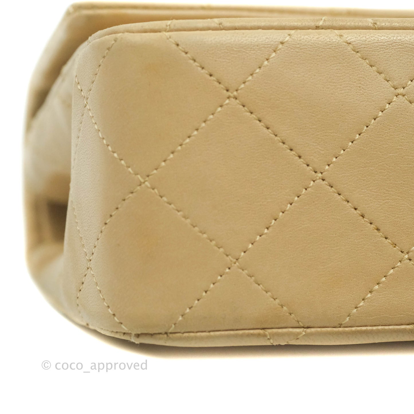 Chanel Classic Vintage Small Flap Beige Lambskin 24K Gold Hardware