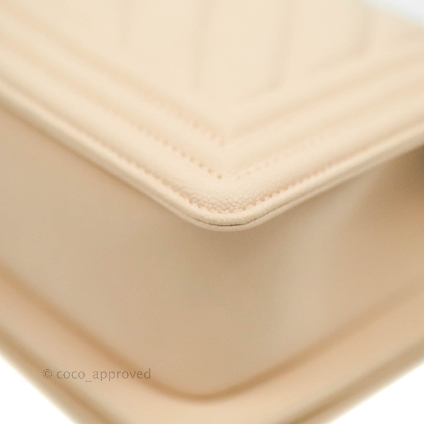 Chanel Small Boy Chevron Light Pink Caviar Gold Hardware