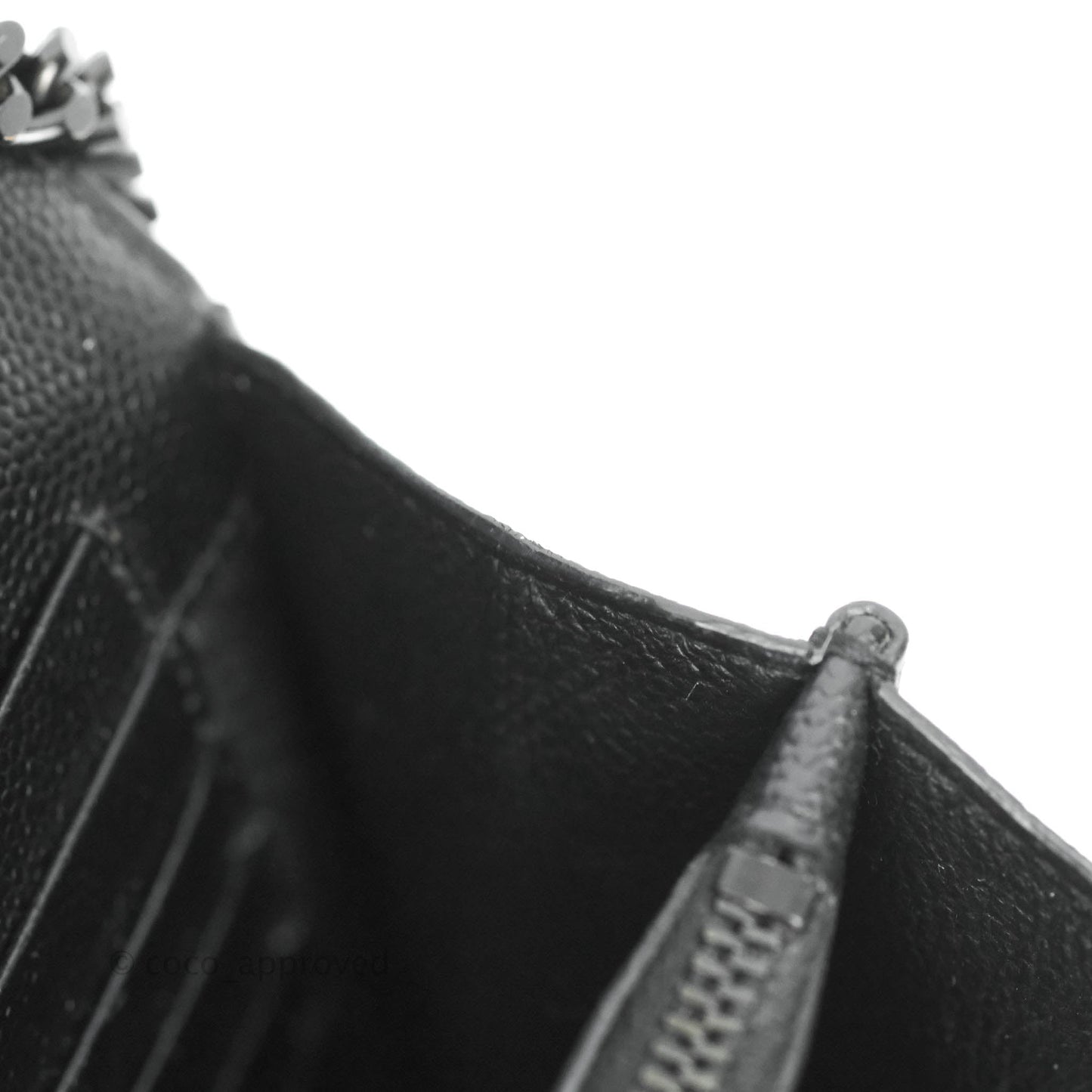 Saint Laurent Wallet on Chain Large Black Grained Leather So Black