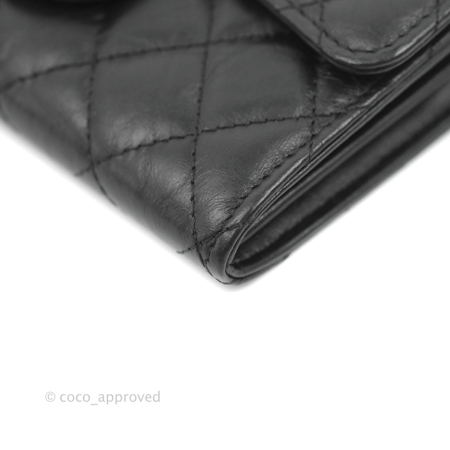 Chanel Reissue 2.55 Clutch With Chain Black Crumpled Calfskin Aged Gold Hardware