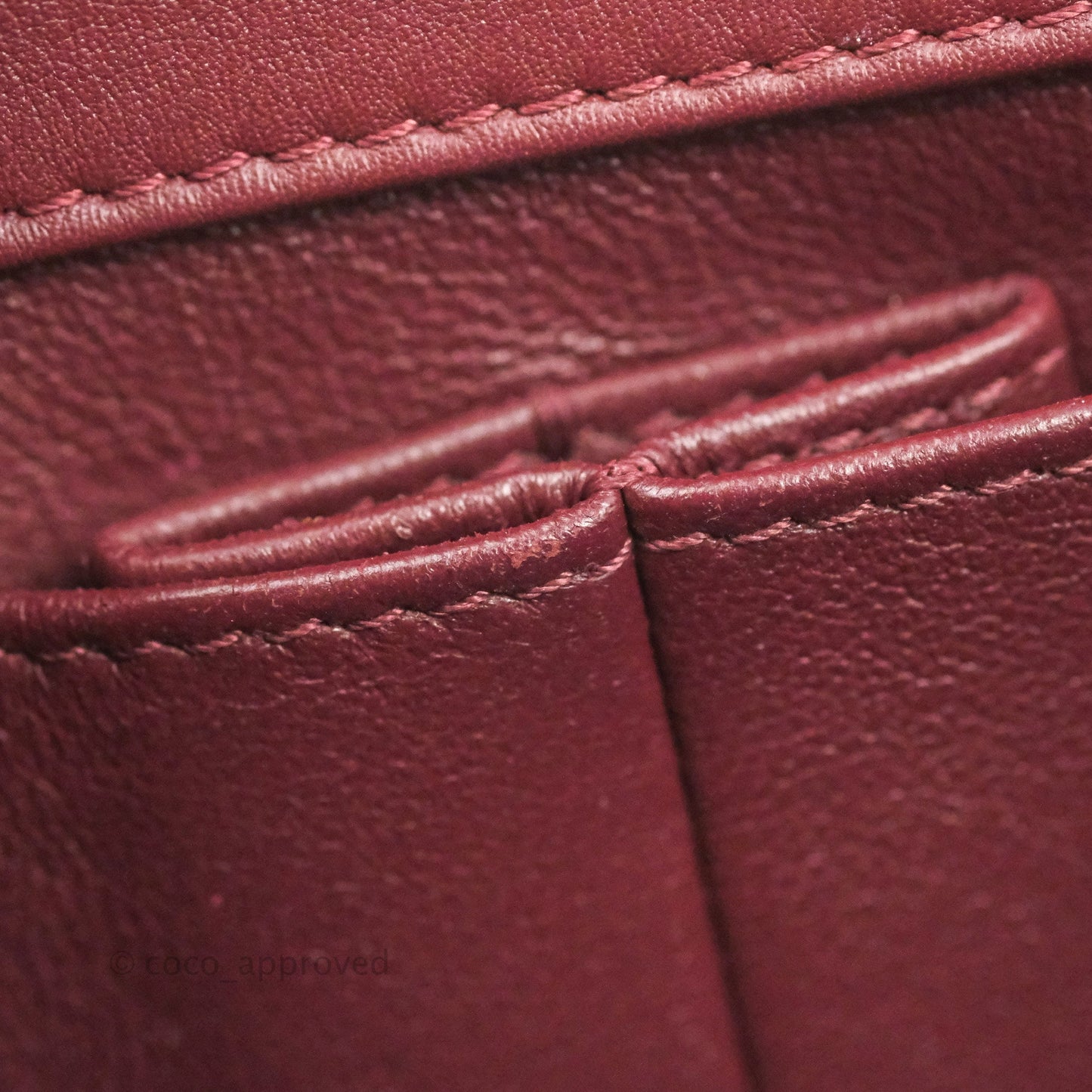Chanel Quilted Medium CC Filigree Flap Burgundy Black Caviar