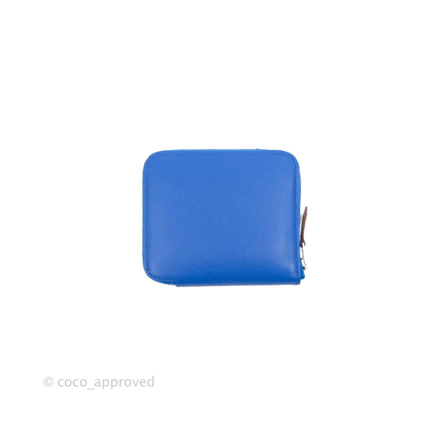 Hermès Silk In Compact Wallet Bleu Brighton Epsom with La Patisserie Francaise Print