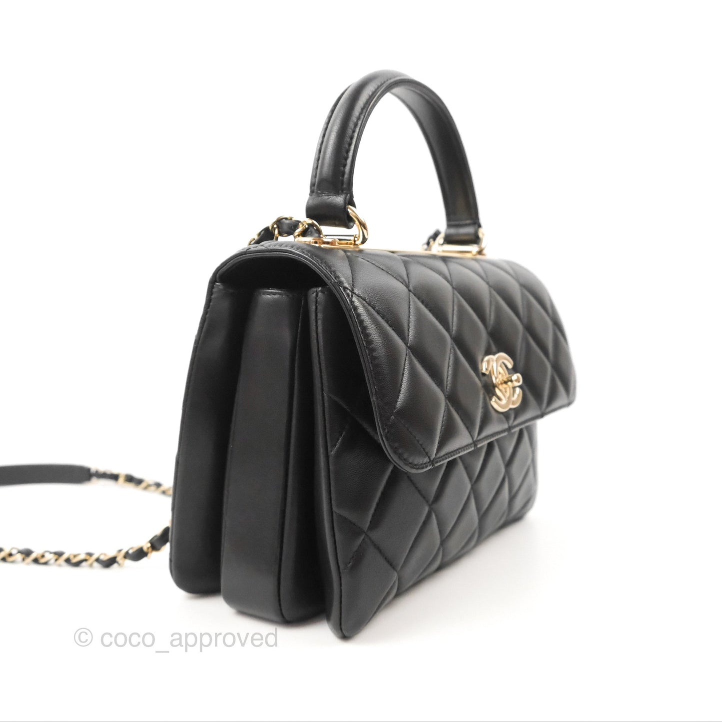 Chanel Trendy CC Small Black Lambskin Gold Hardware