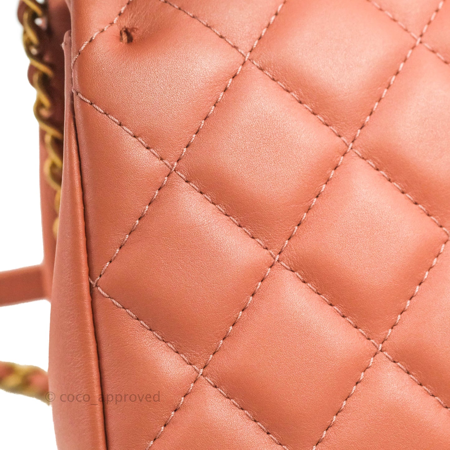 Chanel Mini Flap Bag With Top Handle Pink Lambskin Gold Hardware 20C