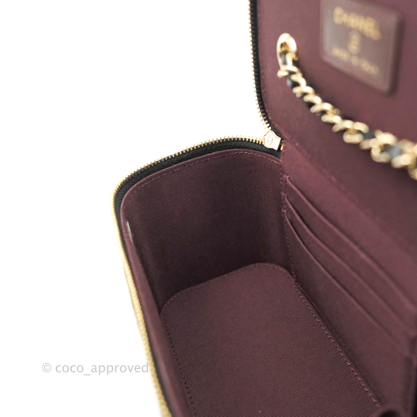 Chanel Vanity with Classic Chain Black Lambskin Gold Hardware