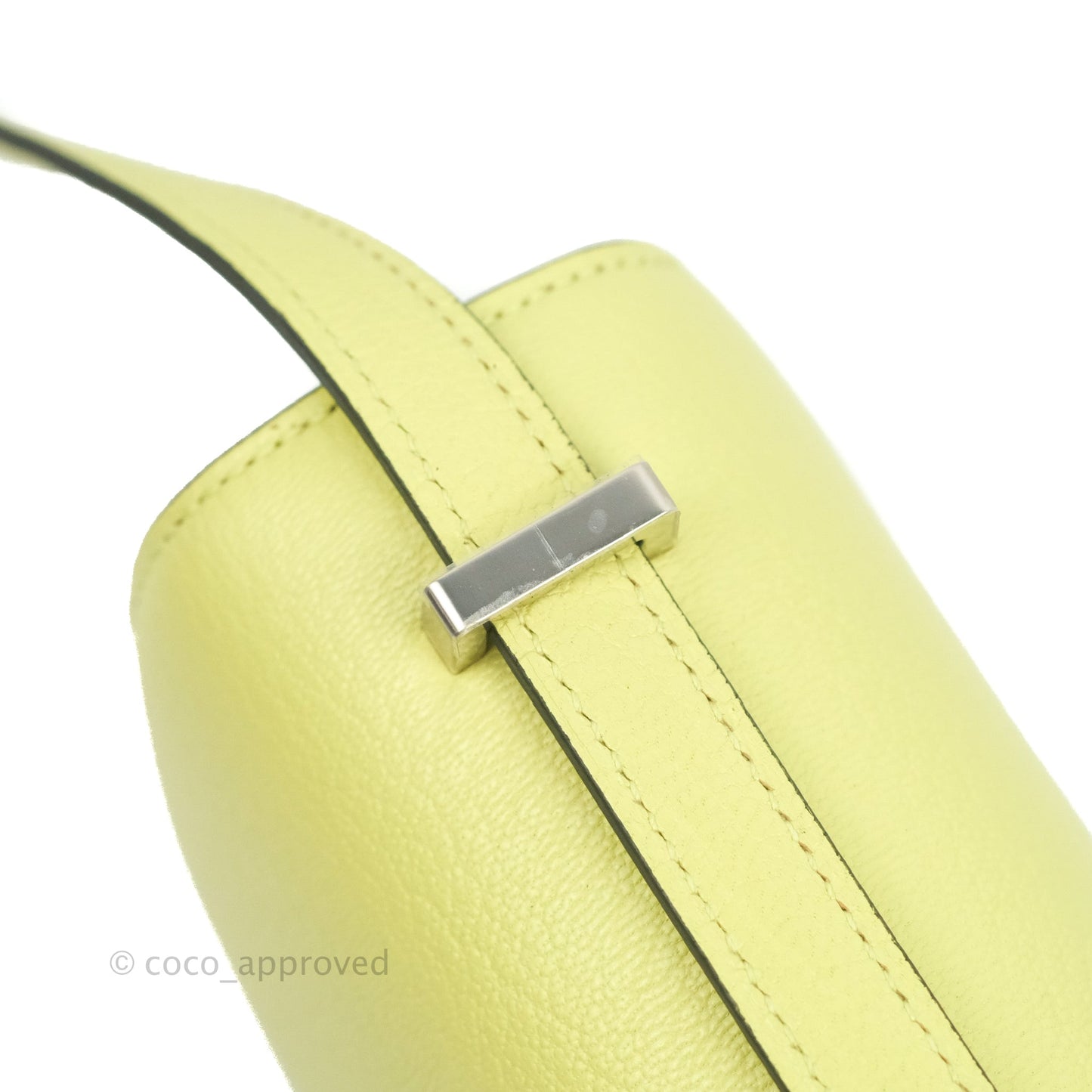 Hermès Constance Mini 18cm R9 Jaune Bourgeon Chevre Mysore Palladium Hardware