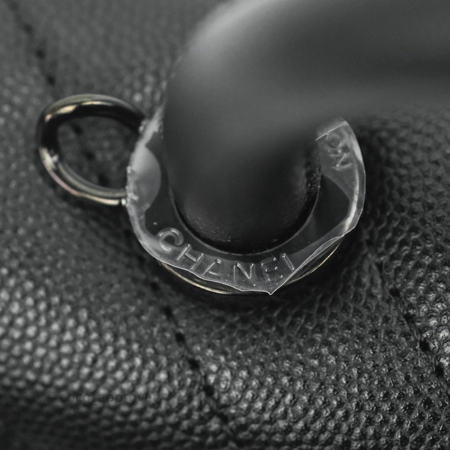 Chanel Mini Chevron Coco Handle Bag So Black Caviar