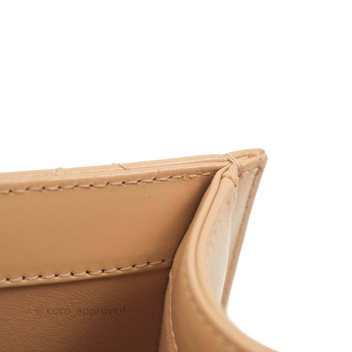 Chanel Quilted Perfect Fit Adjustable Beige Calfskin Gold Hardware 21A