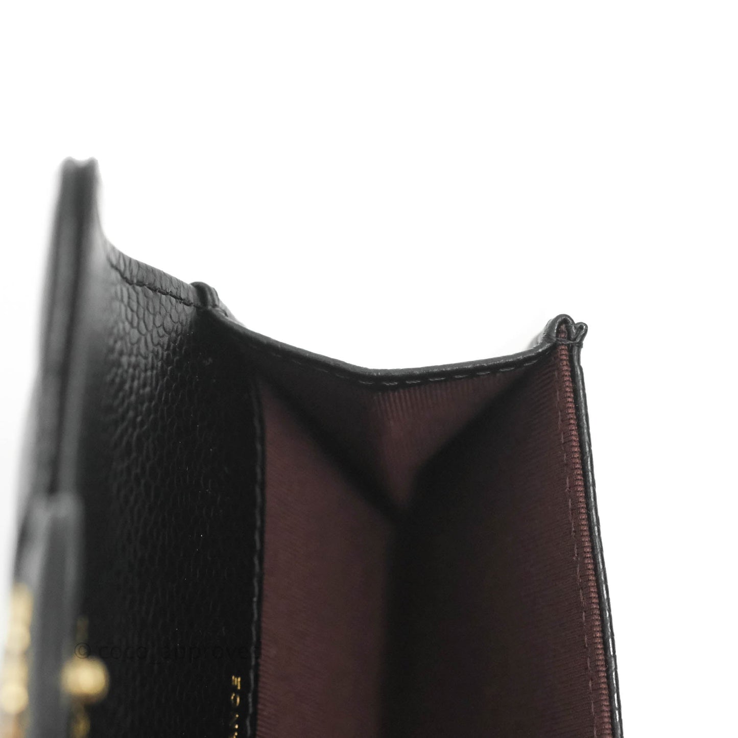 Chanel Quilted Flap Card Holder Black Caviar Gold Hardware