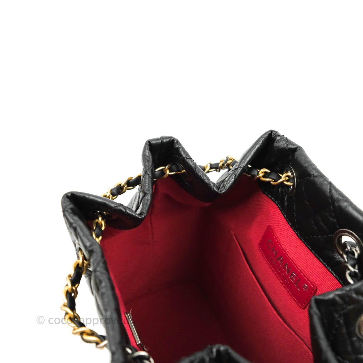 Chanel Small Gabrielle Backpack Black Aged Calfskin
