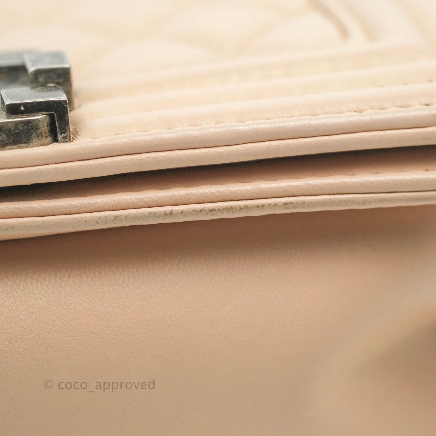 Chanel Boy Small Light Beige Pink Calfskin Ruthenium Hardware