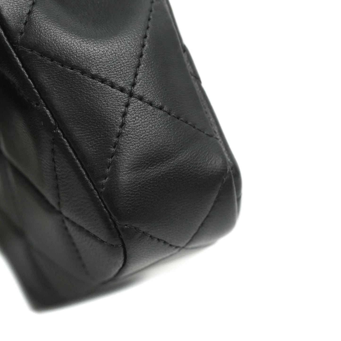 Chanel Mini Clutch With Chain Black Lambskin Gold Hardware 22C