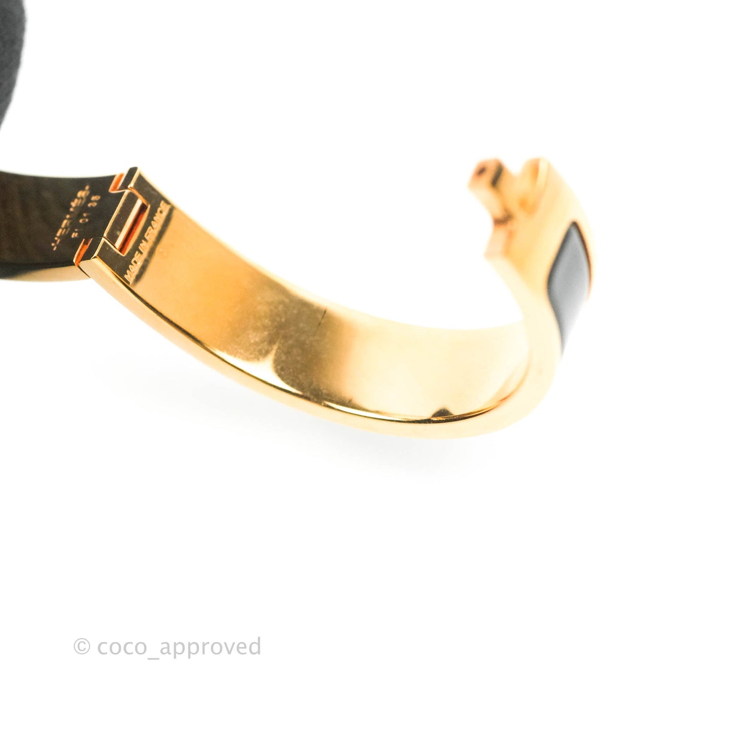 Hermès Clic H Bracelet Black Rose Gold PM