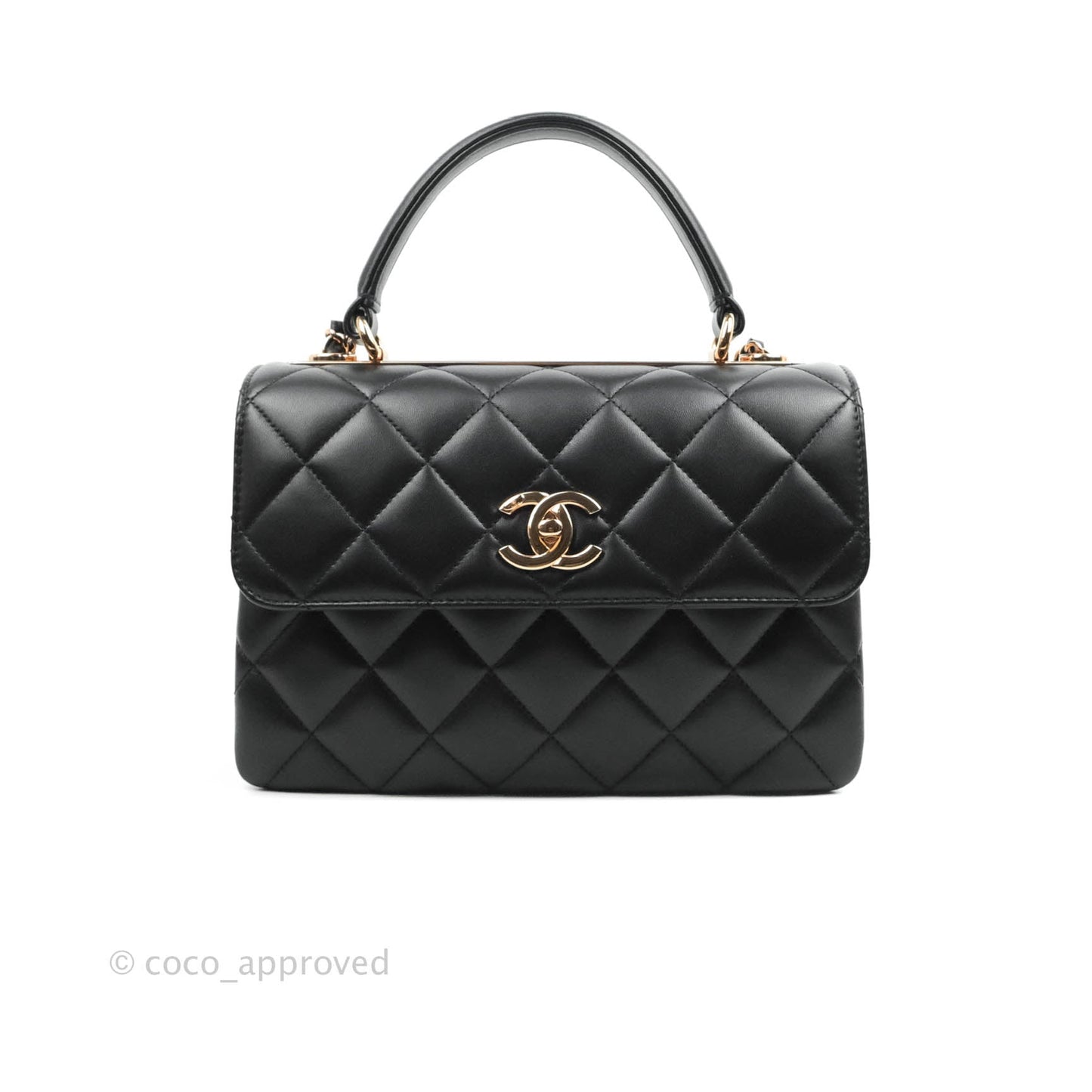 Chanel Trendy CC Small Black Lambskin Rose Gold Hardware