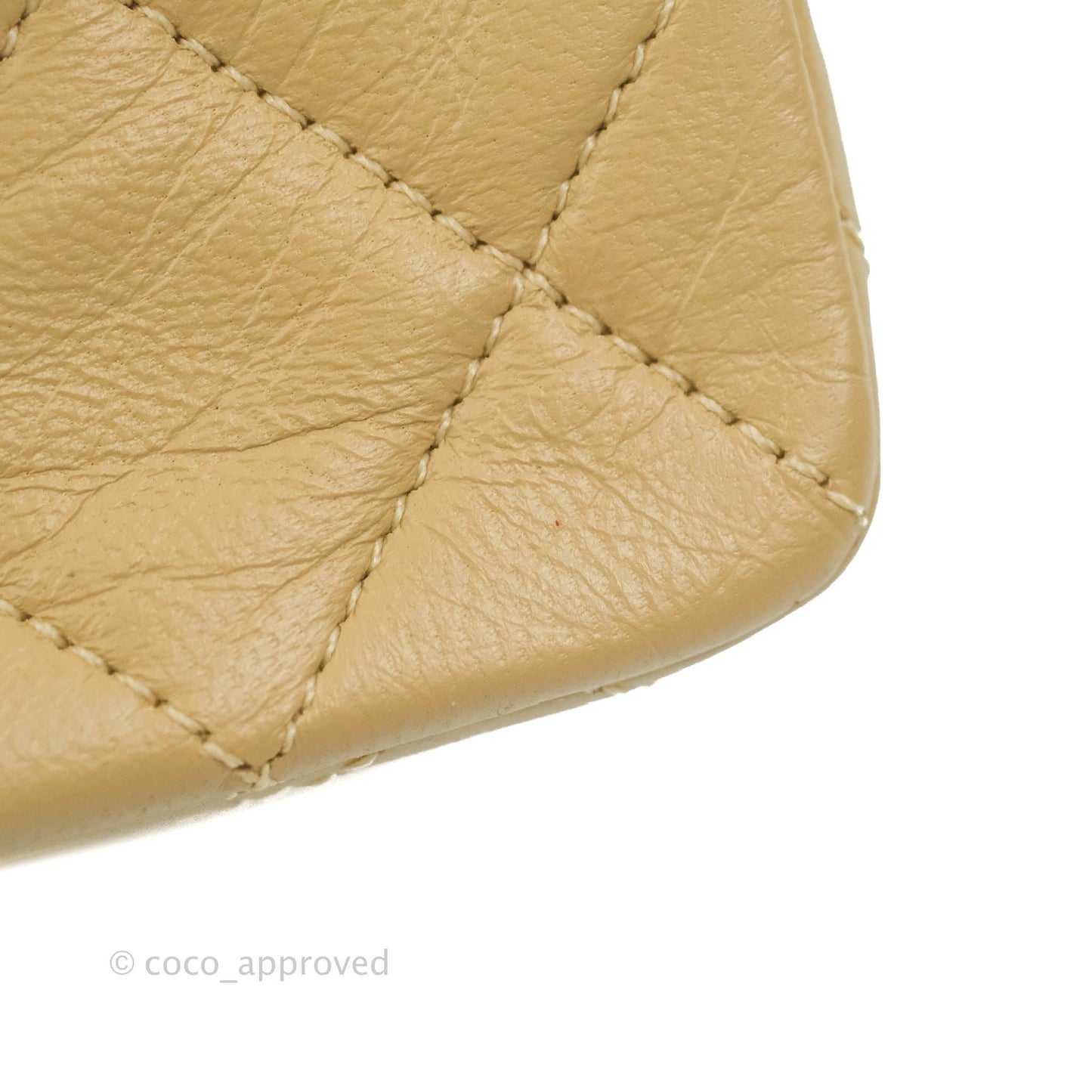 Chanel Vintage Small Single Full Flap Bag Beige Lambskin 24K Gold Hardware