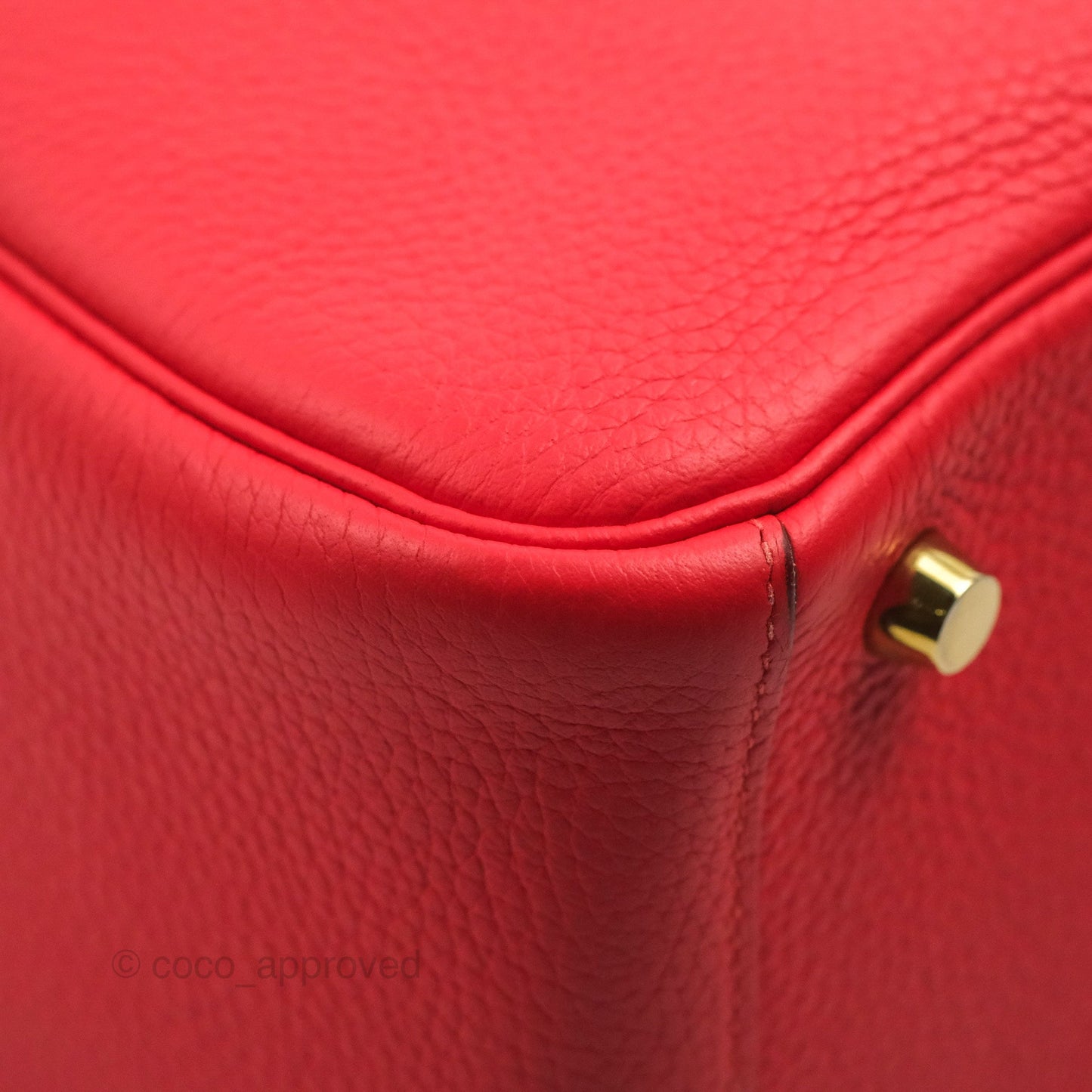 Hermès Lindy 26 Rouge de Coeur Clemence Gold Hardware