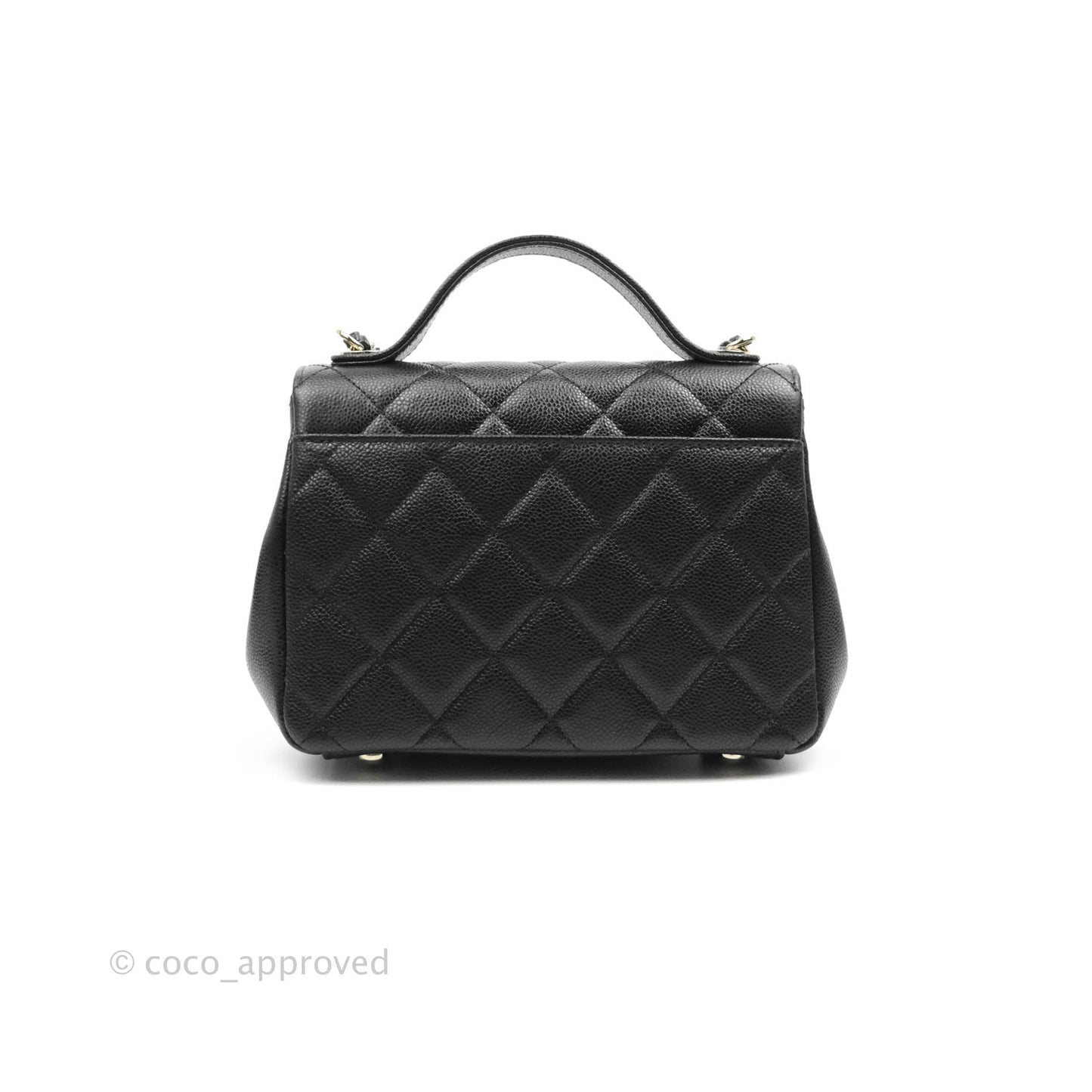 Chanel Small Business Affinity Flap Bag Black Caviar Gold Hardware