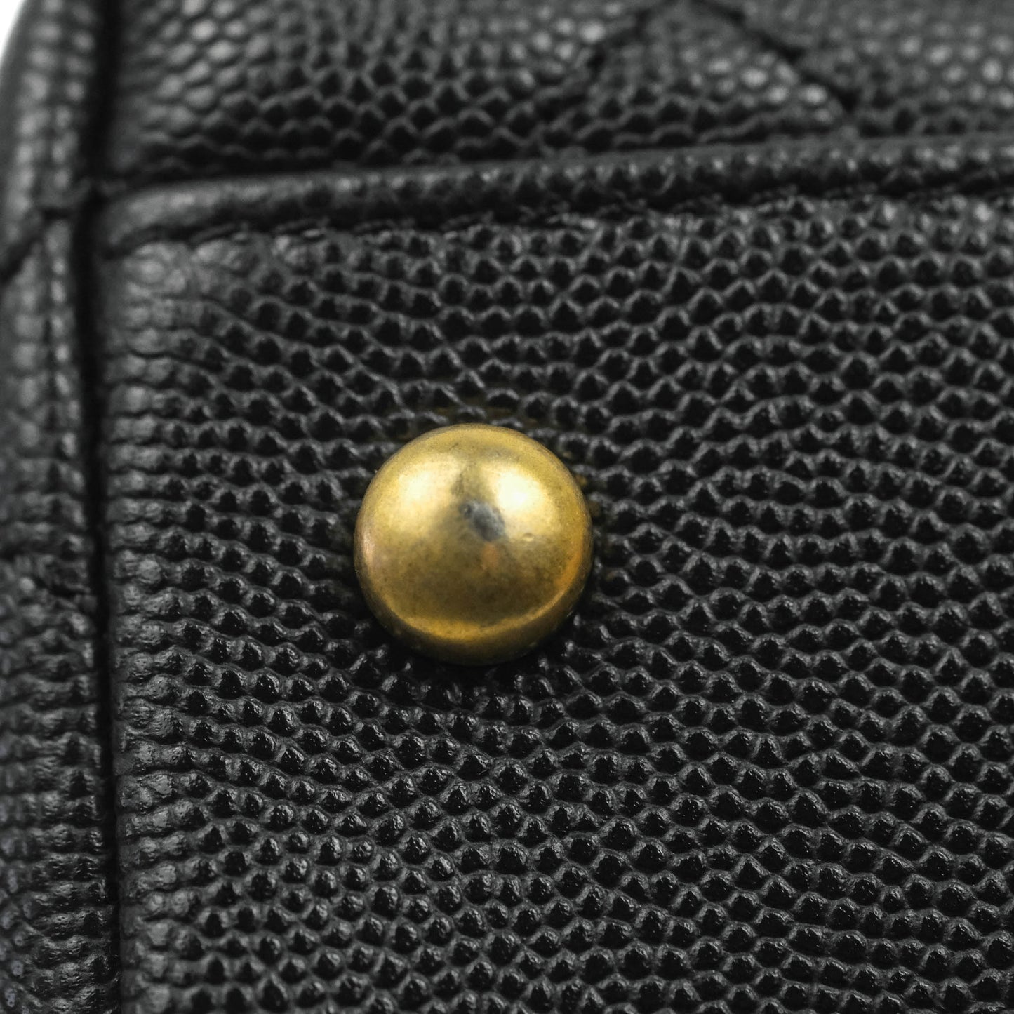 Chanel Medium Coco Handle Quilted Black Caviar Lizard Handle Gold Hardware