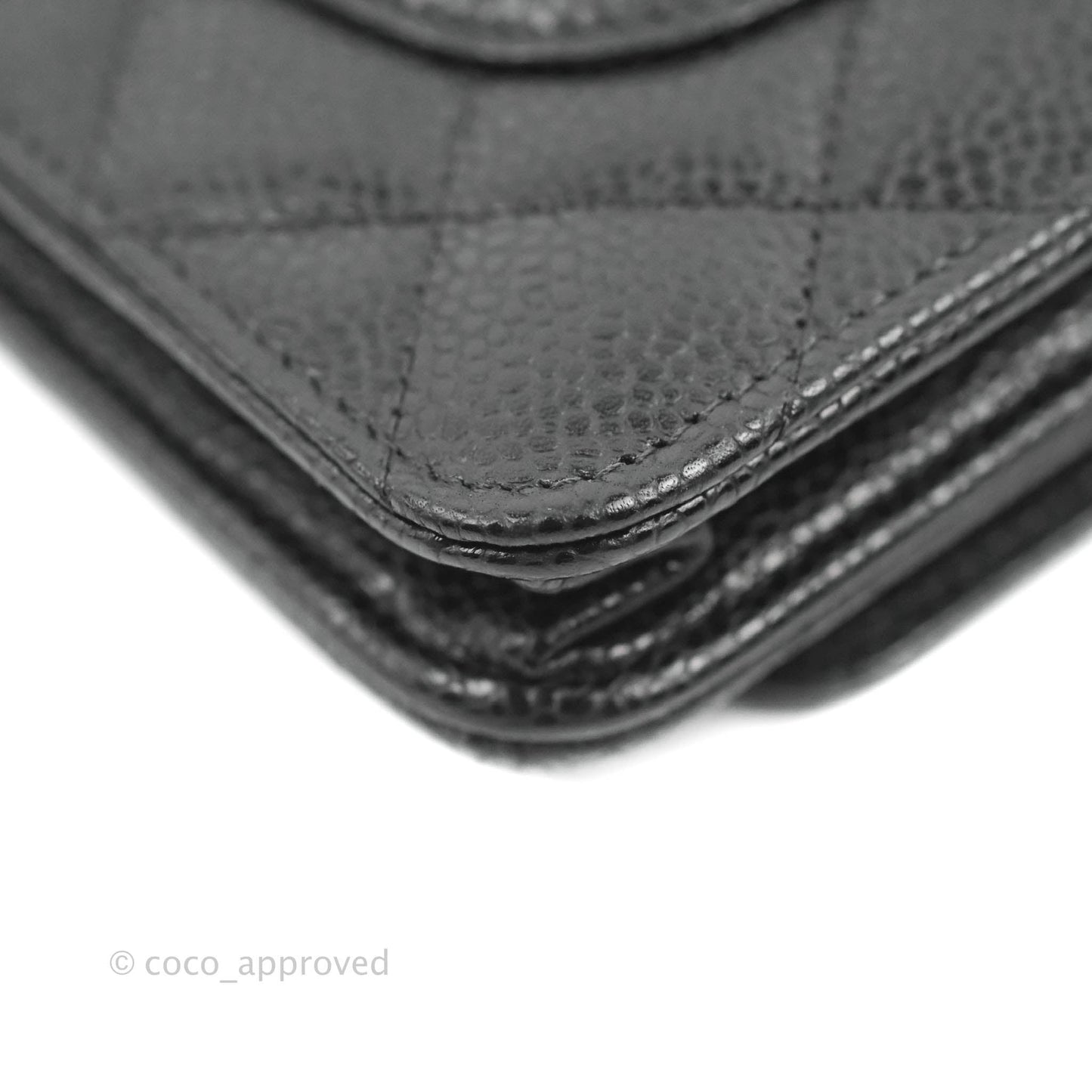 Chanel Quilted Classic WOC Black Caviar Gold Hardware