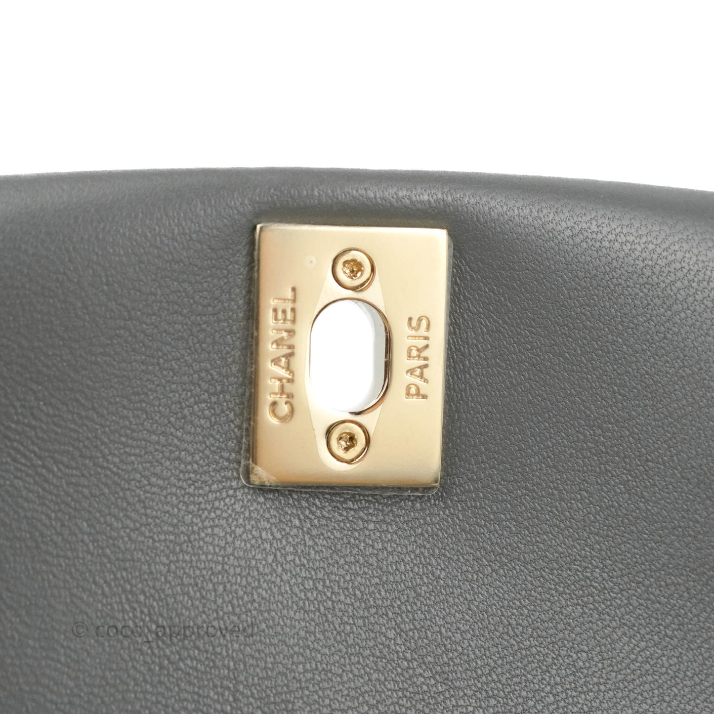 Chanel Quilted Small Duma Drawstring Backpack Grey Lambskin Gold Hardware 22A