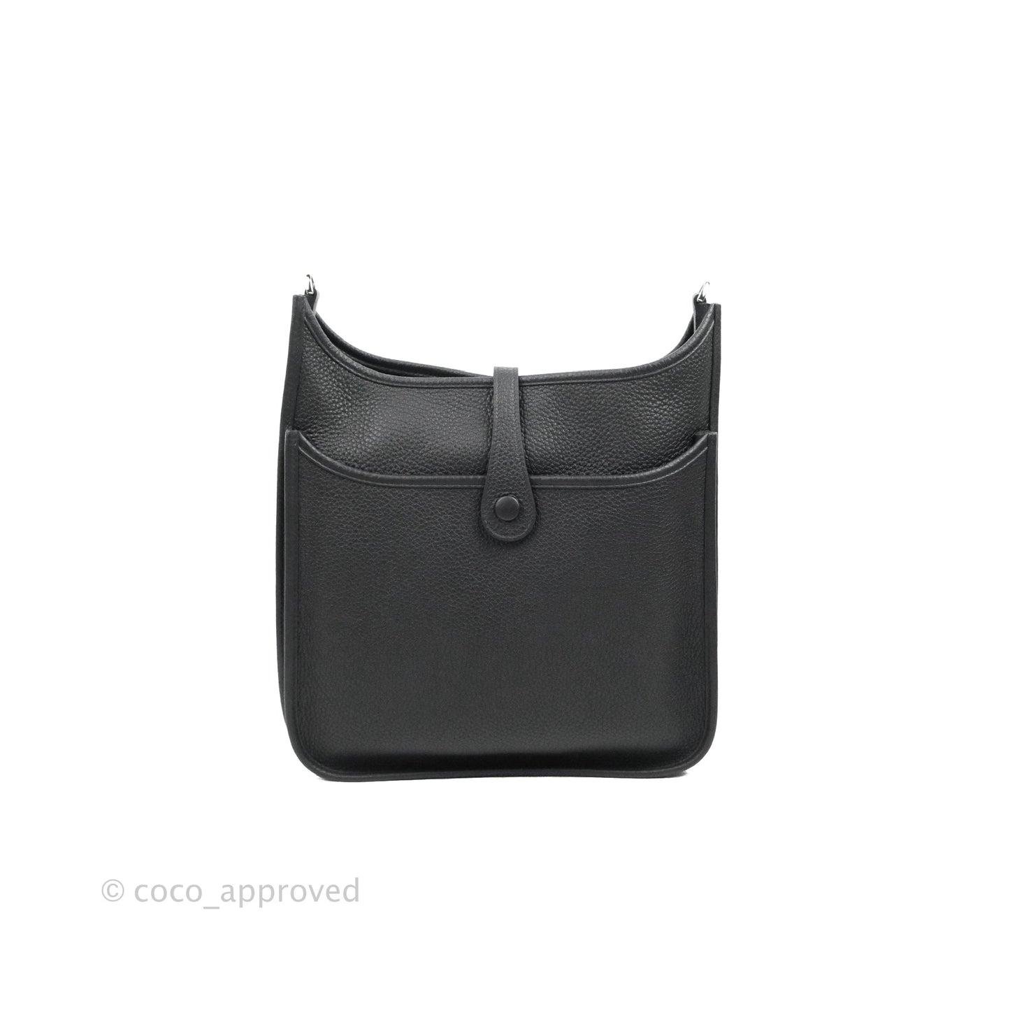 Hermes Evelyne III 29 Black Clemence Silver Hardware