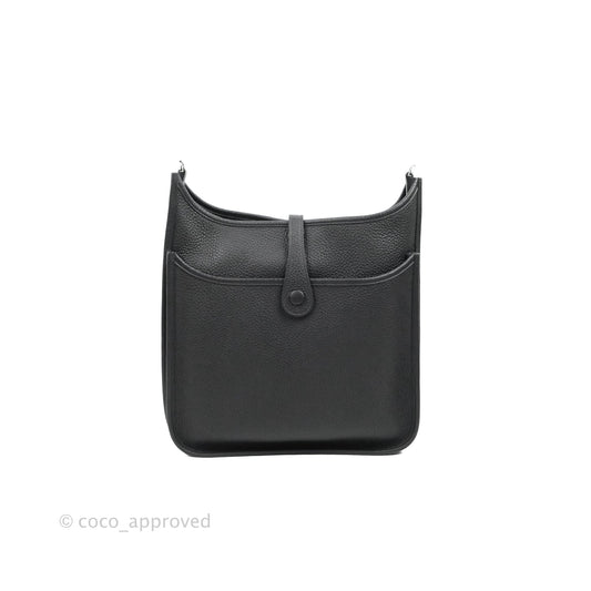 Hermes Evelyne III 29 Black Clemence Silver Hardware