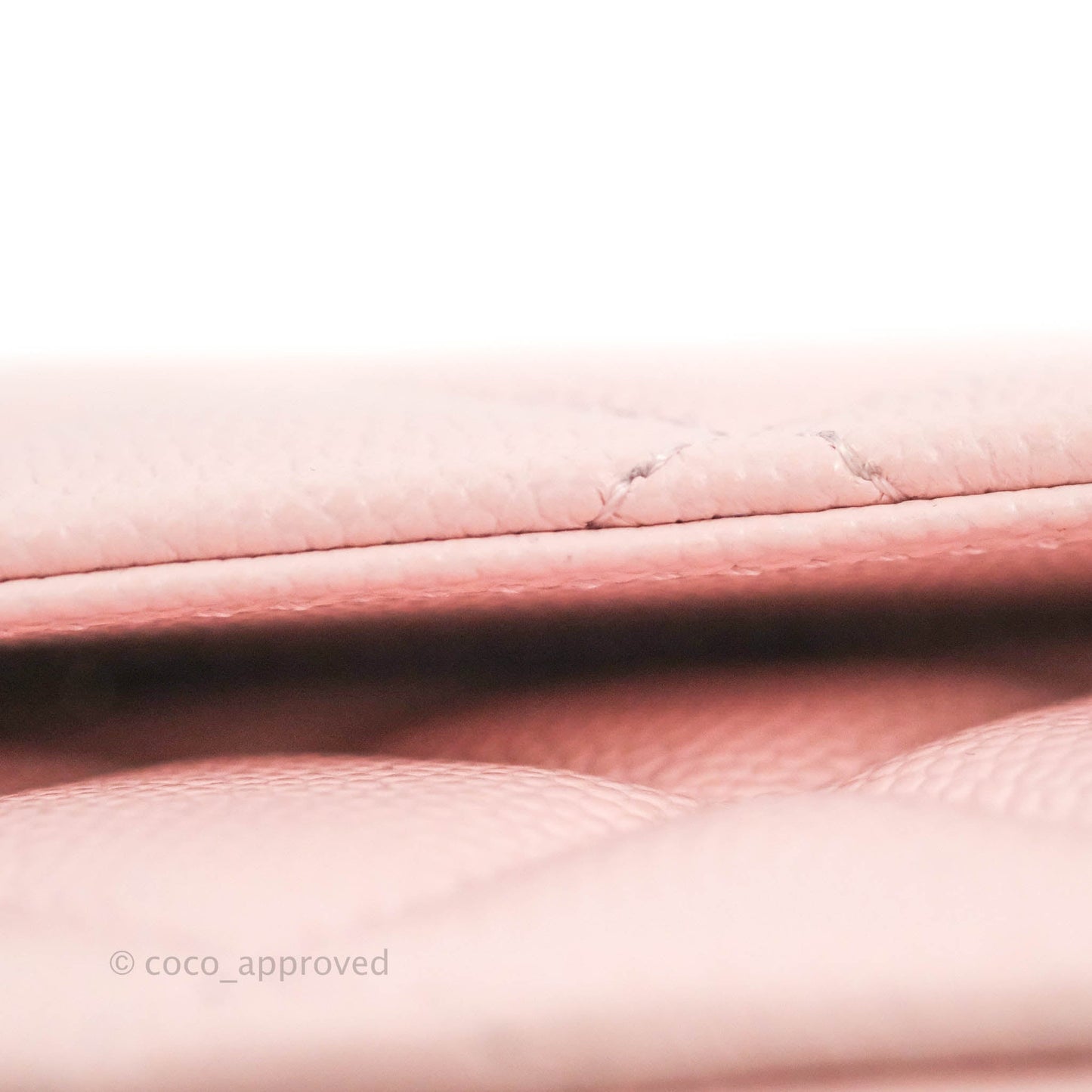 Chanel Quilted Classic Wallet on Chain WOC Light Pink Caviar Gold Hardware 22S