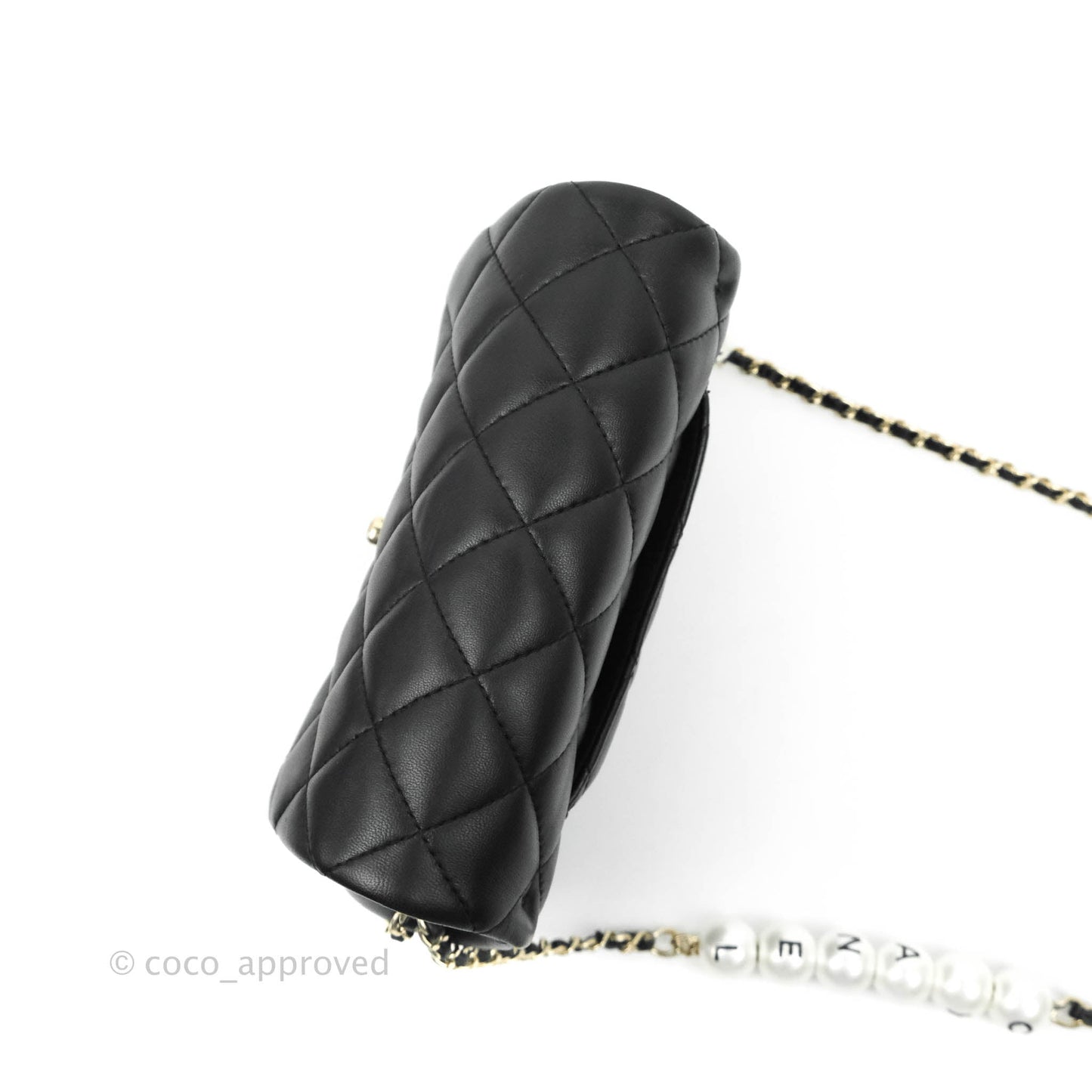 Chanel Quilted Small My Precious Flap Black Lambskin Gold Hardware