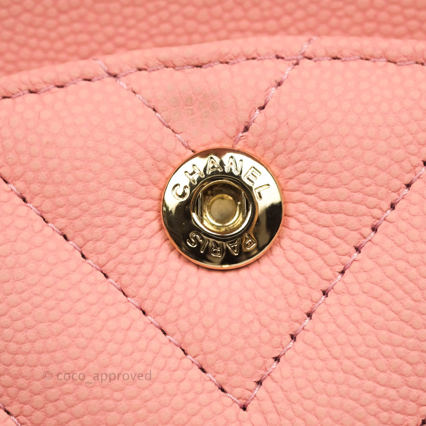 Chanel Classic Chevron S/M Small Double Flap Pink Caviar Gold Hardware