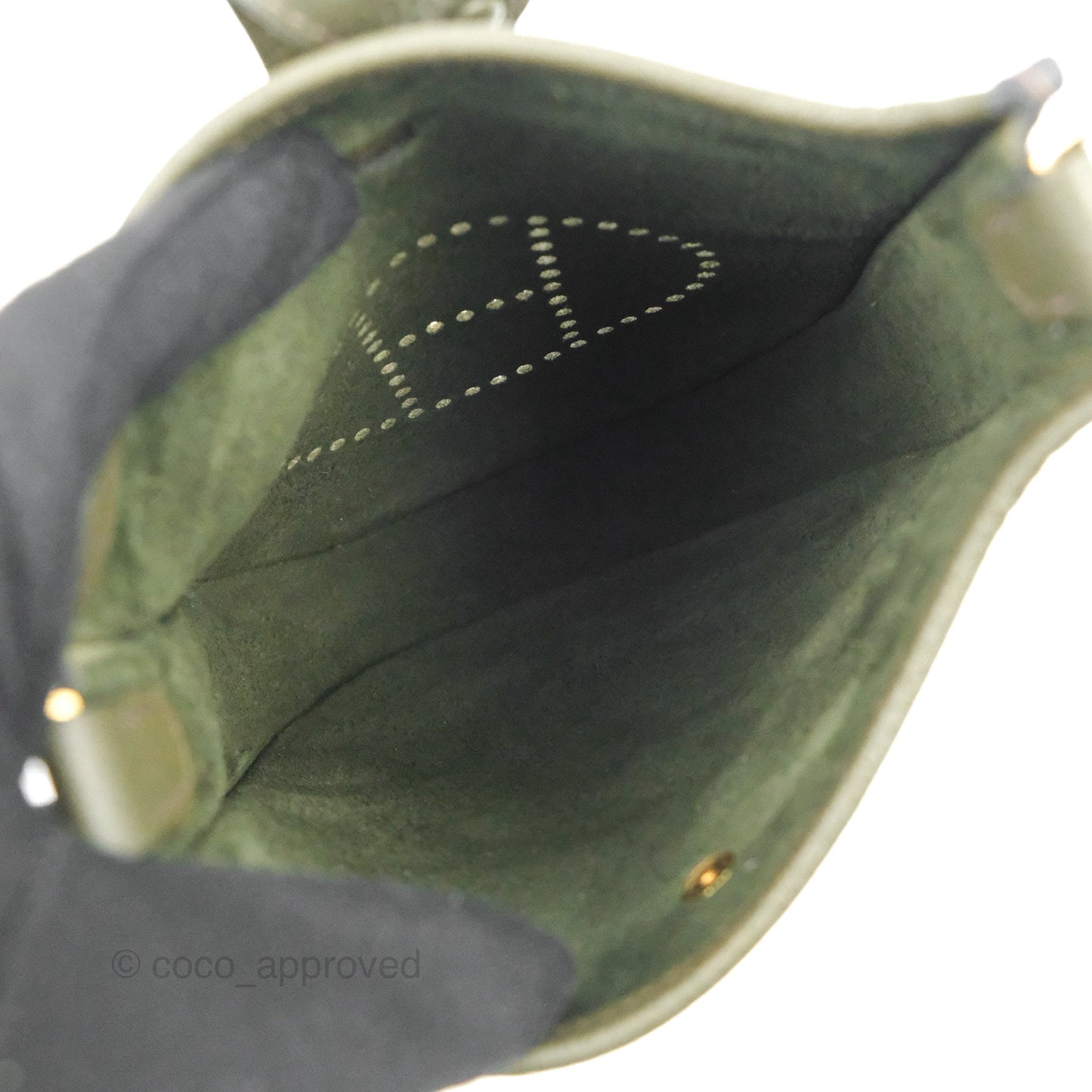 Hermès Mini Evelyne 16 Vert De Gris Clemence Gold Hardware