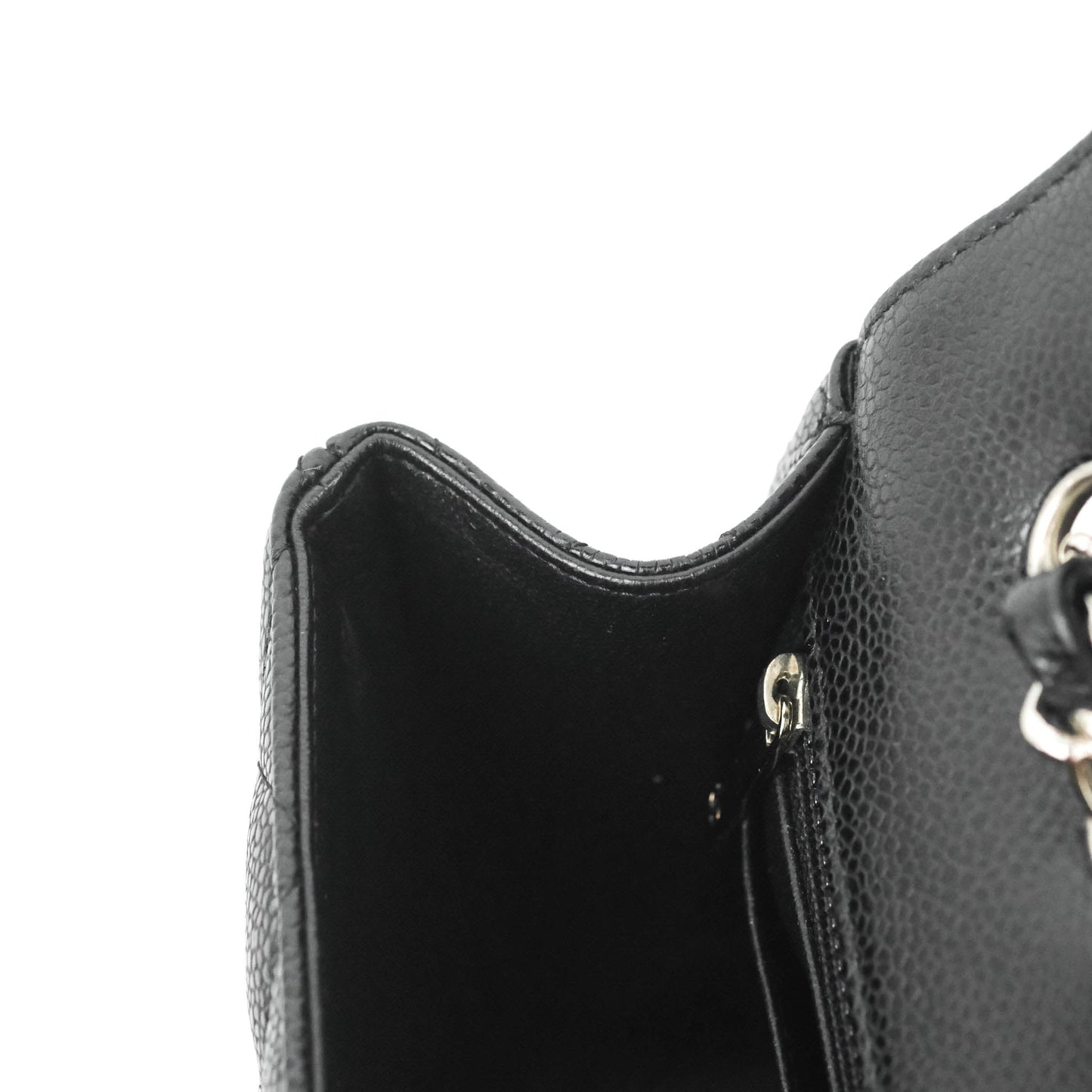 Chanel Jumbo Single Flap Black Caviar Silver Hardware