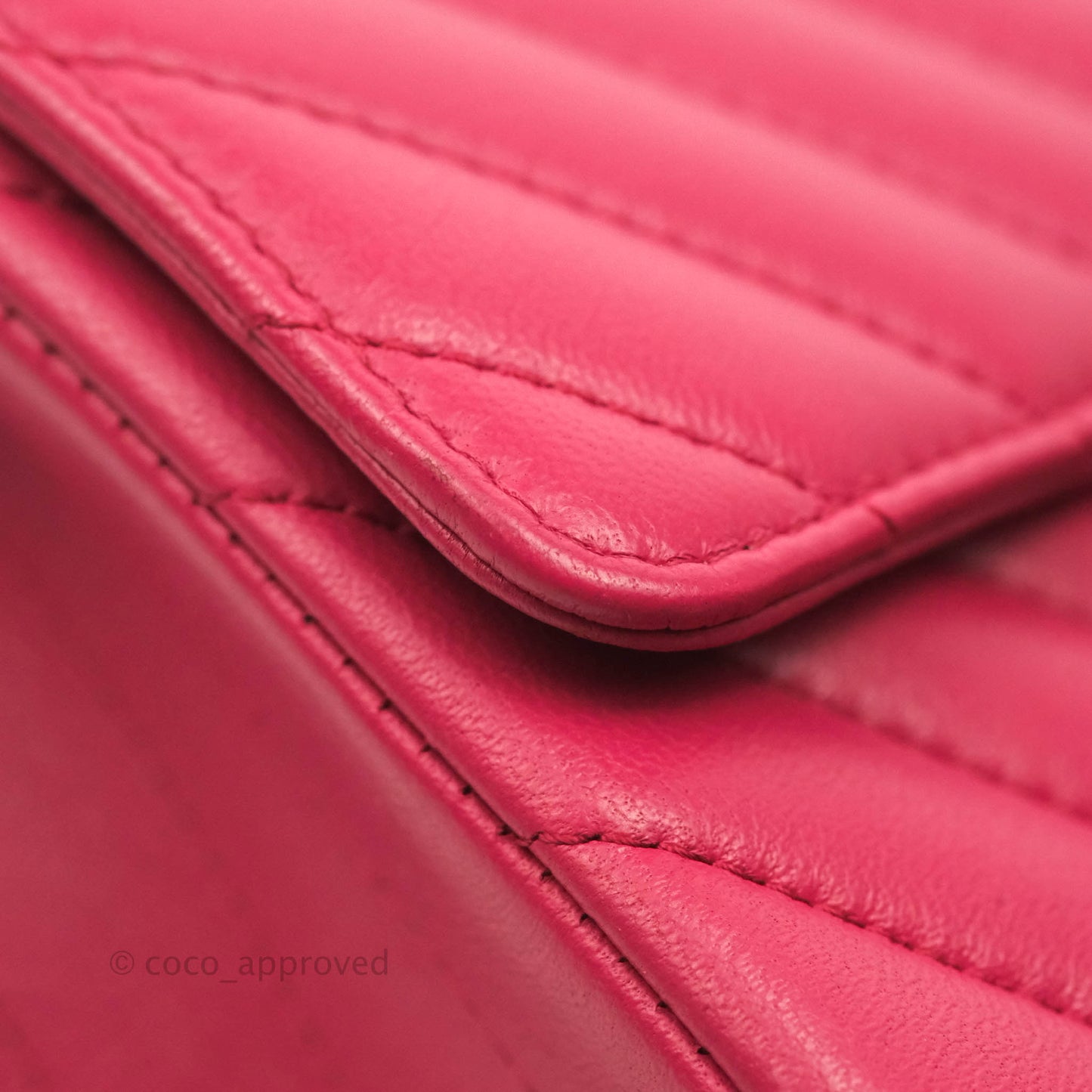 Chanel Chevron Mini Rectangular Flap Pink Lambskin Gold Hardware